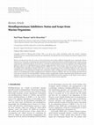 Research paper thumbnail of Metalloproteinase inhibitors: status and scope from marine organisms