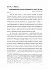 Research paper thumbnail of Interfaces Públicas: notas etnográficas de um serviço de emergência no Centro de São Paulo