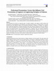 Research paper thumbnail of Professional Presentations: Factors that influence Oral Presentations of Engineers in Engineering Workplace of Pakistan