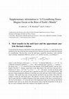 Research paper thumbnail of Supplementary information to “A Crystallising Dense Magma Ocean at the Base of Earth’s Mantle”