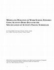 Research paper thumbnail of Modelling duration of work/school episodes using activity diary data for the specification of activity-travel scheduler