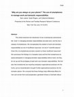 Research paper thumbnail of "Why are you always on your phone?": The use of smartphones to manage work and domestic responsibilities