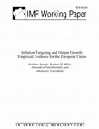 Research paper thumbnail of Inflation targeting and output growth: empirical evidence for the European Union