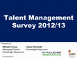 Research paper thumbnail of Talent Management Survey 2013