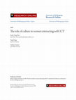 Research paper thumbnail of The role of culture in women interacting with ICT