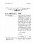 Research paper thumbnail of Childhood maltreatment and HIV risk taking among men using the Internet specifically to find partners for unprotected sex