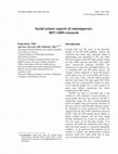 Research paper thumbnail of Social science aspects of contemporary HIV/AIDS research