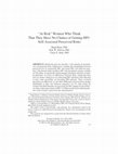 Research paper thumbnail of “At risk” women who think that they have no chance of getting HIV: Self-assessed perceived risks