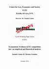 Research paper thumbnail of Econometric Evidence in EU Competition Law: an Empirical and Theoretical Analysis