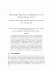 Research paper thumbnail of Measuring voting power for dependent voters through causal models