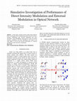 Research paper thumbnail of Simulative Investigation of Performance of Direct Intensity Modulation and External Modulation in Optical Network