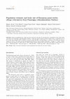 Research paper thumbnail of Population estimate and body size of European pond turtles ( Emys orbicularis ) from Pazarağaç (Afyonkarahisar/Turkey)