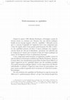 Research paper thumbnail of Perfectionnisme et capabilités