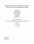 Research paper thumbnail of Mobile Voices: A Mobile, Open Source, Popular Communication Platform for First-Generation Immigrants in Los Angeles