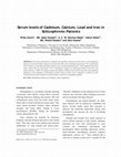 Research paper thumbnail of Serum levels of Cadmium, Calcium, Lead and Iron in Schizophrenic Patients