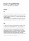 Research paper thumbnail of Brauchen wir eine Marxsche Krisentheorie für den Weg aus der Arbeitsgesellschaft? (Do we need a Marxian Crisis Theory ...? [German with a summary in English])