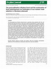 Research paper thumbnail of The post‐pollination ethylene burst and the continuation of floral advertisement are harbingers of non‐random mate selection in Nicotiana attenuata