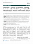 Research paper thumbnail of Young men’s attitudes and behaviour in relation to mental health and technology: implications for the development of online mental health services