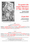 Research paper thumbnail of Pour une “codicologie” de la traduction en français au XVIIe siècle: les enjeux matériels et littéraires du Parfait Courtisan de l'Abbé Duhamel (1690)