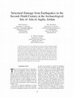 Research paper thumbnail of Structural damage from earthquakes in the second–ninth century at the archaeological site of Aila in Aqaba, Jordan (2007)