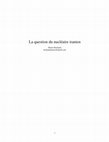 Research paper thumbnail of La question du nucléaire iranien - Working Paper