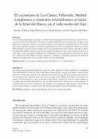 Research paper thumbnail of El yacimiento de Las Camas, Villaverde, Madrid. Longhouses y elementos orientalizantes al inicio de la Edad del Hierro, en el valle medio del Tajo