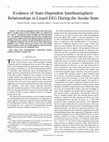 Research paper thumbnail of Evidence of state-dependent interhemispheric relationships in lizard EEG during the awake state