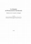 Research paper thumbnail of La battaglia nel Rinascimento meridionale. Moduli narrativi tra parole e immagini. indice