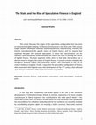 Research paper thumbnail of The State and the Rise of Speculative Finance in England