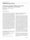 Research paper thumbnail of On the nature of the delayed ‘inhibitory’ cueing effects generated by uninformative arrows at fixation