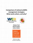 Research paper thumbnail of Comparison of national wildlife management strategies: what works where, and why?