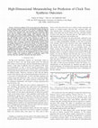 Research paper thumbnail of High-Dimensional Metamodeling for Prediction of Clock Tree Synthesis Outcomes