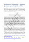 Research paper thumbnail of Migration et biopouvoir : plaidoyer pour une approche par la mobilité