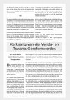 Research paper thumbnail of Kerksang van die Vendaen Tswana-Gereformeerdes