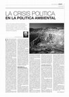 Research paper thumbnail of La crisis política en la política ambiental