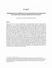 Research paper thumbnail of C2 in C3: Thinking about the codification and contextualization of learning in the new South African National Qualifications Framework