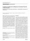 Research paper thumbnail of Evaluation of antibacterial, antifungal, and antioxidant properties of some food dyes