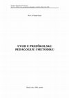 Research paper thumbnail of Uvod u predškolsku pedagogiju