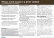 Research paper thumbnail of What a word means in a given context (poster)