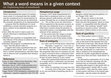 Research paper thumbnail of What a word means in a given context (poster)