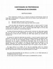 Research paper thumbnail of CUESTIONARIO DE PREFERENCIAS