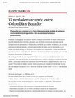 Research paper thumbnail of El verdadero acuerdo entre Colombia y Ecuador (The real agreement Ecuador-Colombia and the Aerial Sprays Case)