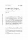 Research paper thumbnail of Social Networking Sites across Cultures and Countries: Cultural Proximity and Network Effects