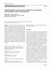 Research paper thumbnail of Santos R., Raford, C.A., Poupin, J., Briue, C., Mills, S.C., Glazin, R., & Lecchini D.  2012 Temporal variation of crustacean larval supply to coral reefs. Fisheries Science 78 (1) : 75-80