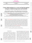 Research paper thumbnail of Frédérich, B., Mills, S. C., Denoël, M., Parmentier, E., Brié, C., Santos, R., Waqalevu, V.P. & Lecchini, D. 2010 Colour differentiation in a coral reef fish throughout ontogeny: habitat backgound and flexibility Aquatic Biology 9(3) : 271-277.