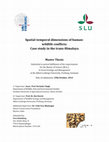 Research paper thumbnail of Steinberg, Vera. (2013). Spatial-temporal dimensions of human-wildlife conflicts: Case study in the trans-Himalaya