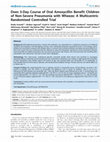 Research paper thumbnail of Does 3Day Course of Oral Amoxycillin Benefit Children of Non-Severe Pneumonia with Wheeze: A Multicentric Randomised Controlled Trial