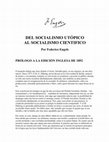 Research paper thumbnail of DEL SOCIALISMO UTÓPICO AL SOCIALISMO CIENTÍFICO - ENGELS