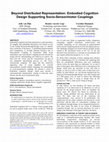 Research paper thumbnail of (Best Paper Award TEI'14) Beyond Distributed Representation: Embodied Cognition Design Supporting Socio-Sensorimotor Couplings