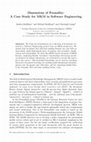 Research paper thumbnail of Dimensions of formality: A case study for MKM in software engineering